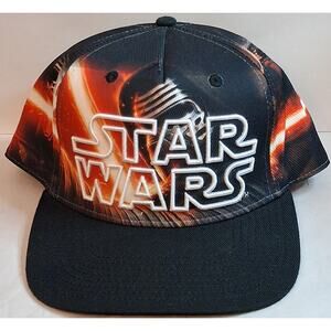 STAR WARS Episode VII Embroidered Kylo Ren Snapback Baseball Cap/Hat Pre-Owned